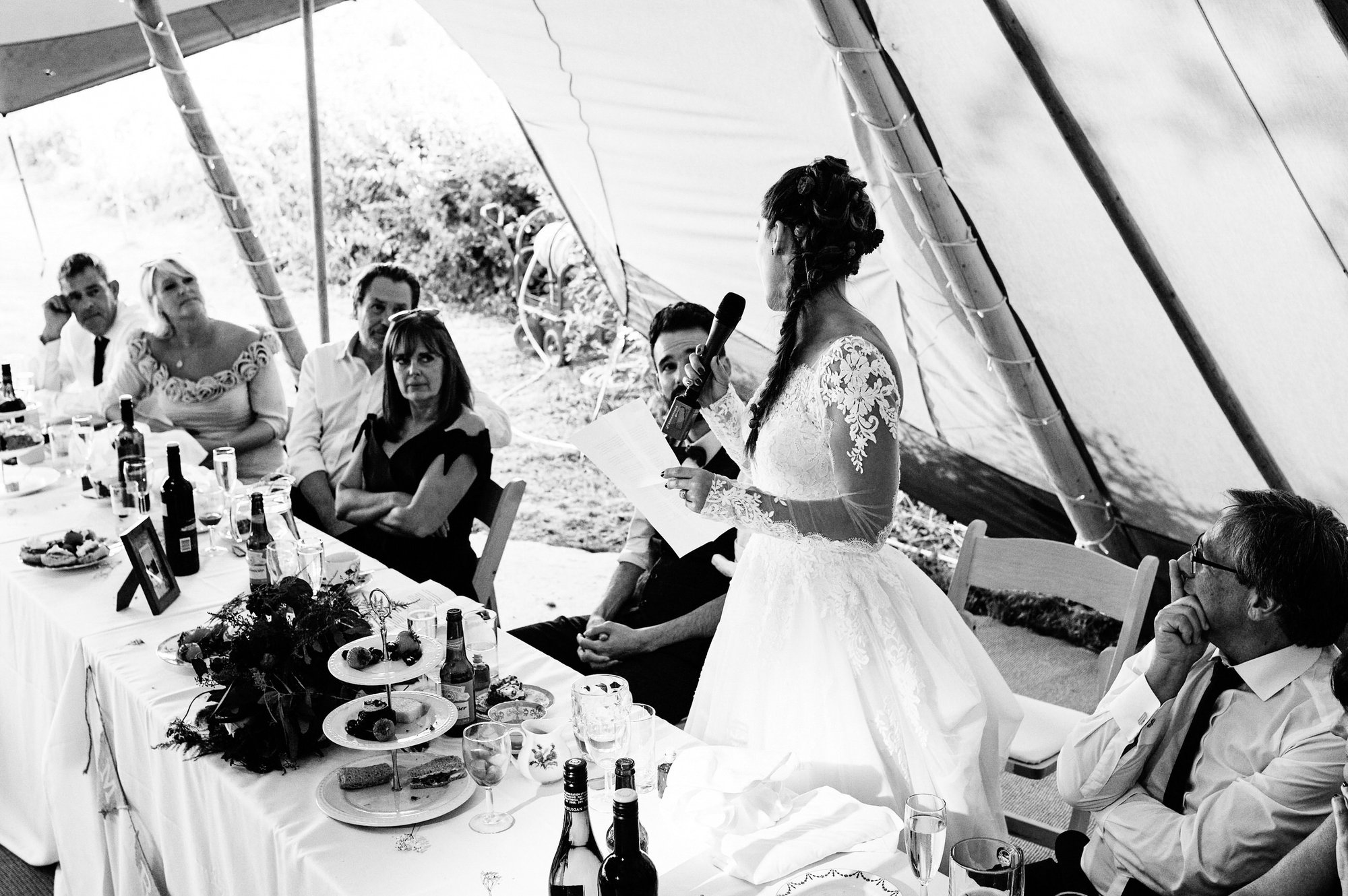 Tipi wedding photography