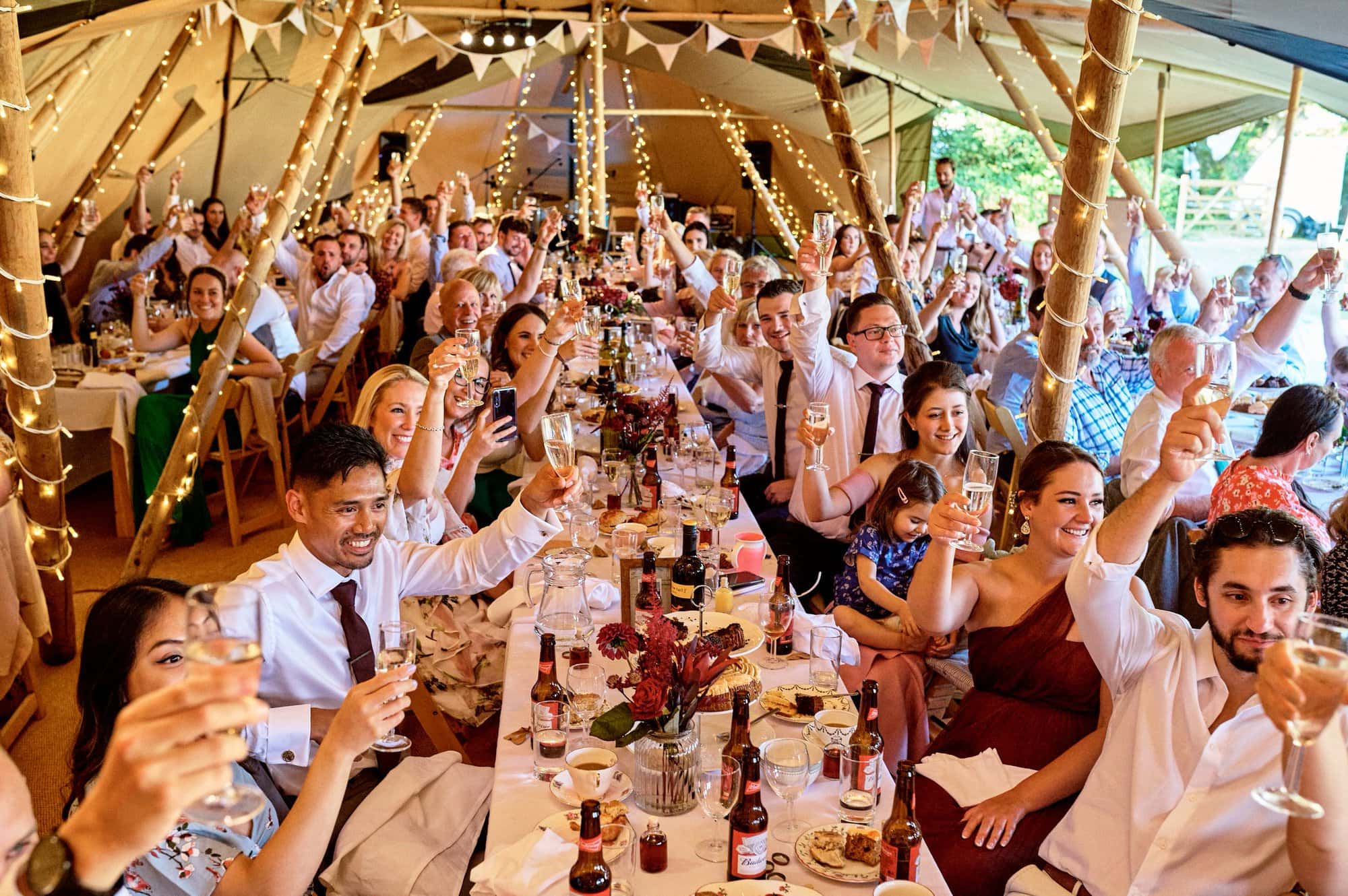 Tipi wedding interior