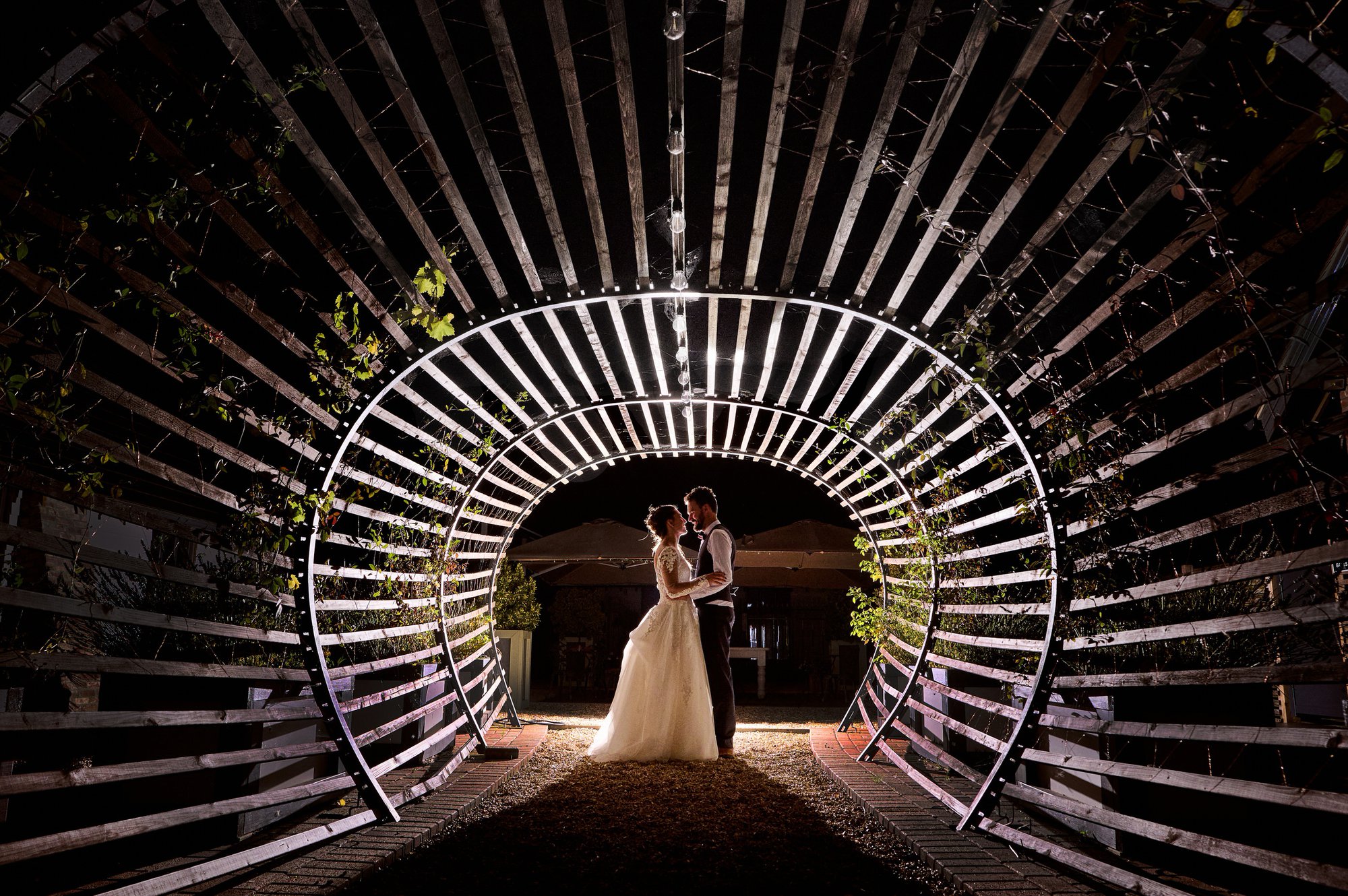 Night photography at Dorset Tipi wedding