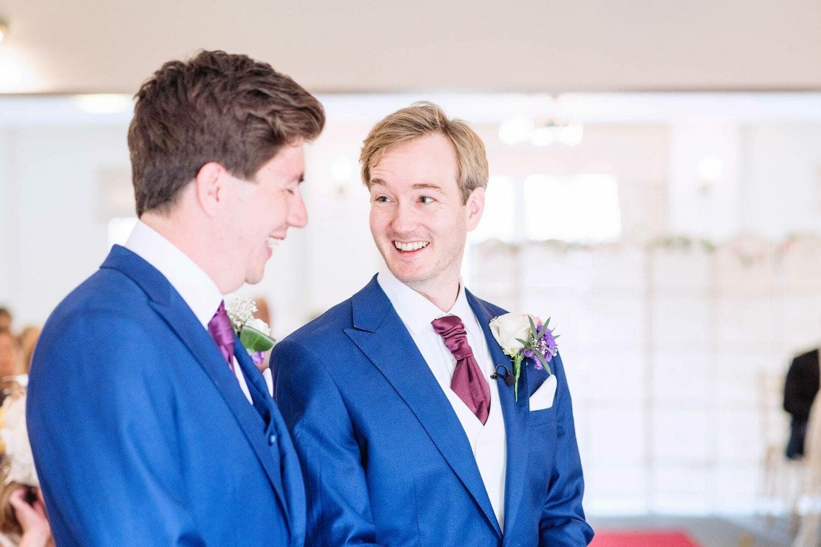 Groom at Italian villa wedding