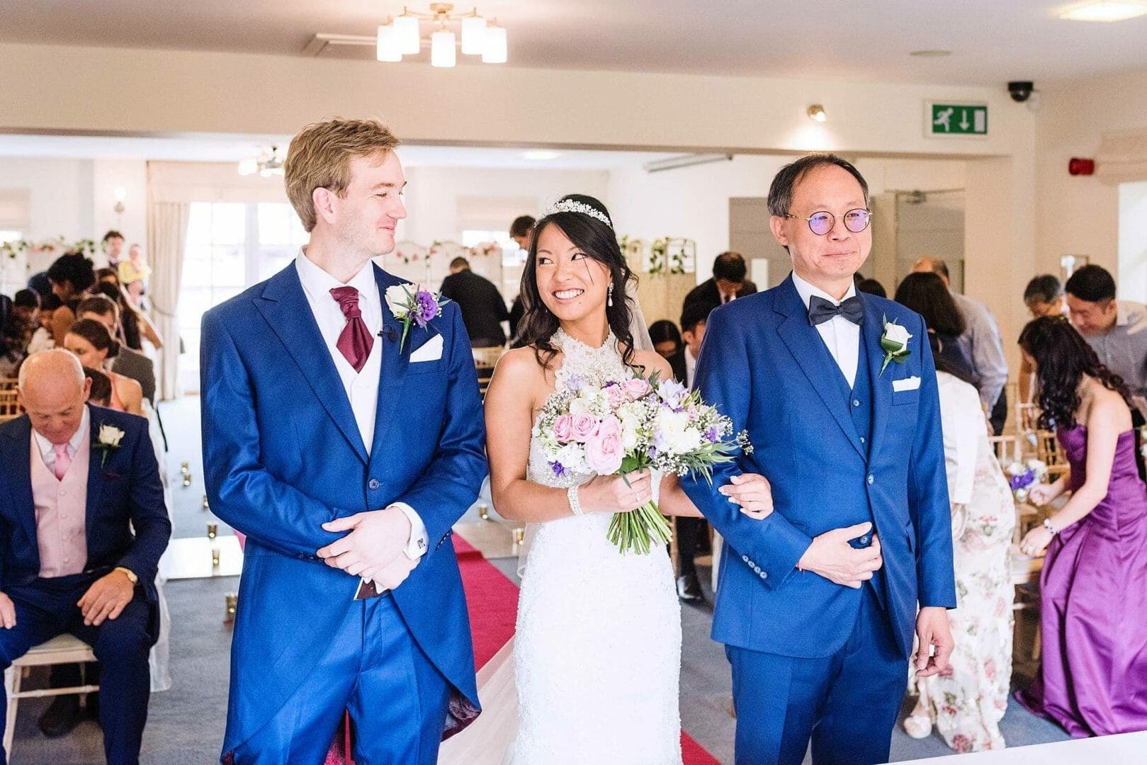 Bride and groom at The Italian Villa, Dorset