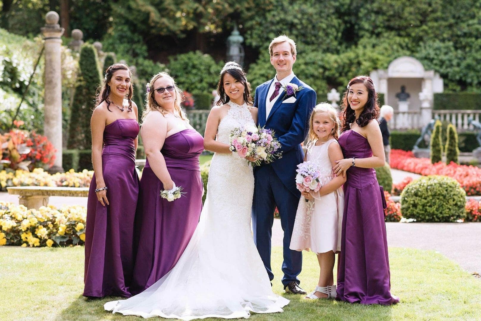 Bridemaids at the Italian Villa