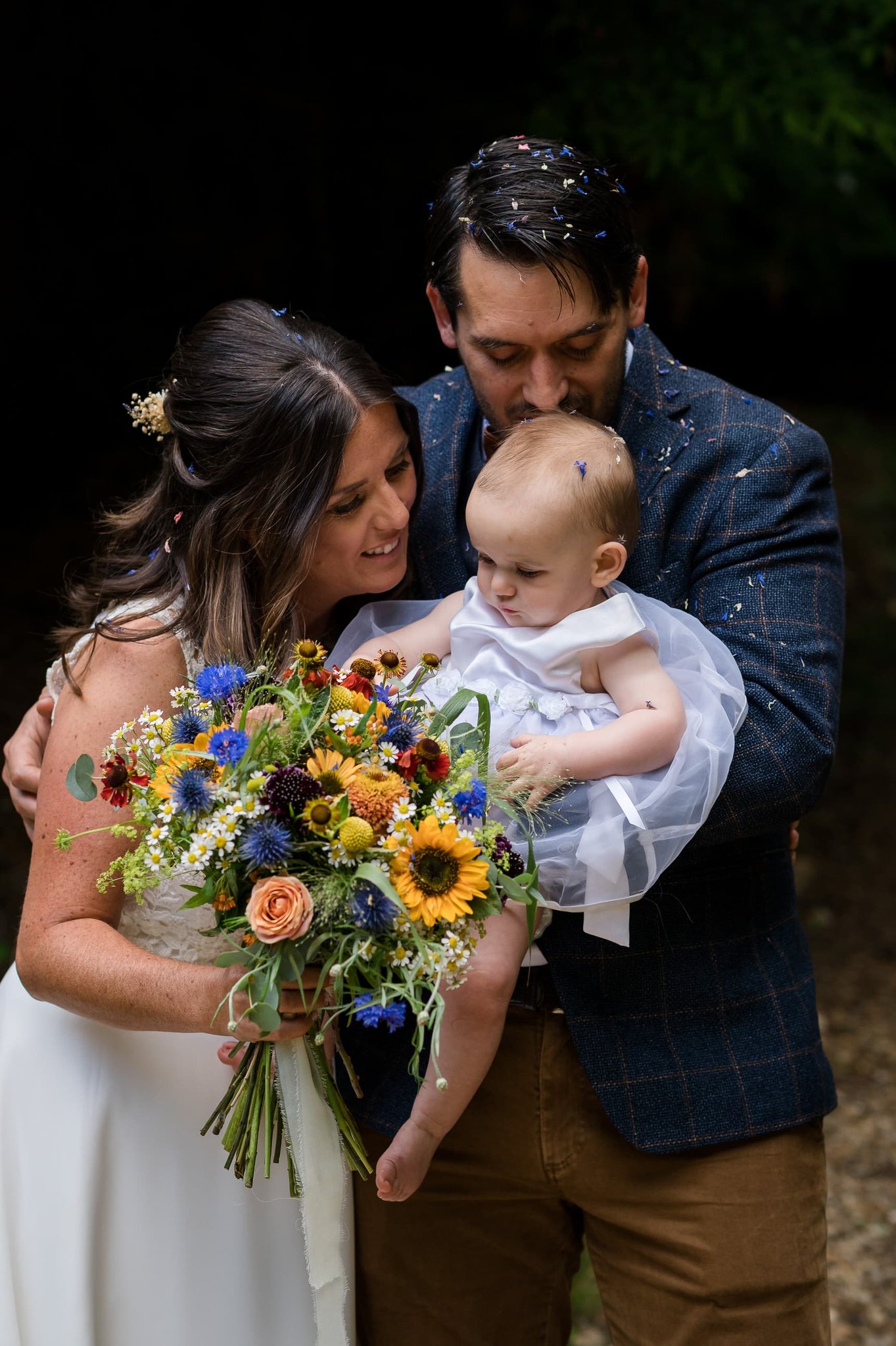 Family of 3 at Weddings in the Wood