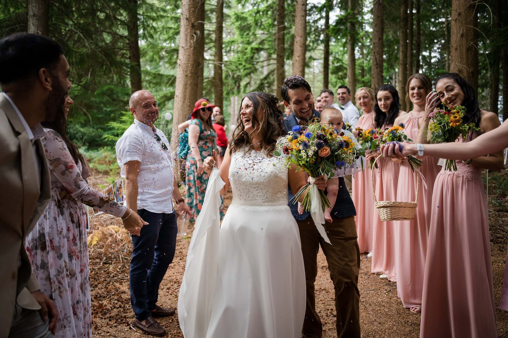 Laughter through the woodland confetti
