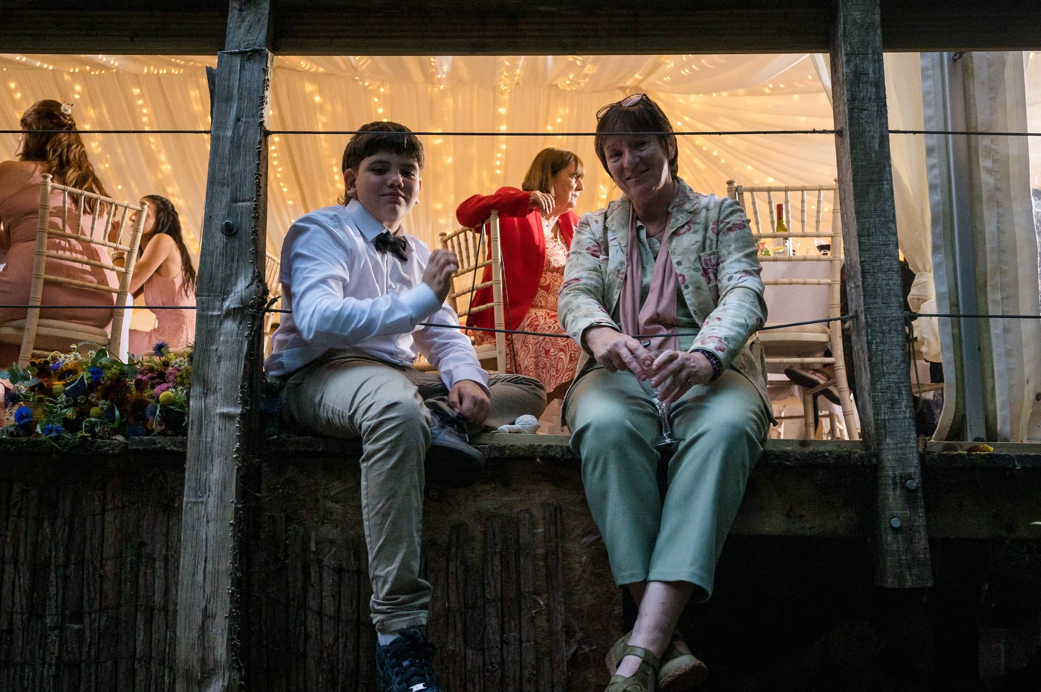 relaxing guests at Weddings in the Wood