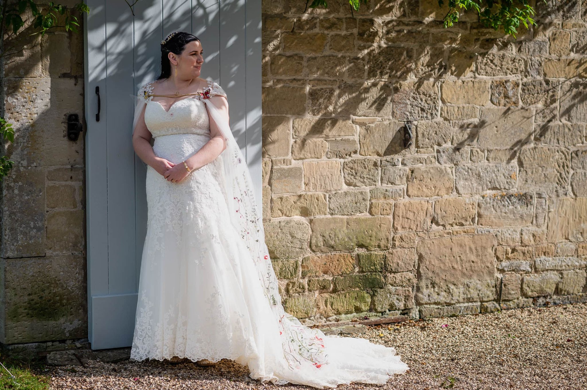 Viking bride at Ashley Wood Farm wedding