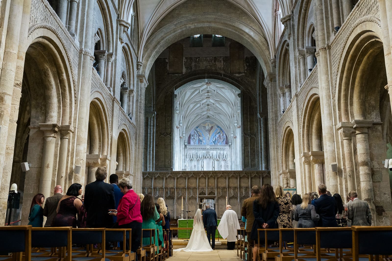 Wedding ceremony at Christchurch Priory