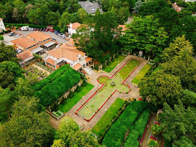 Aerial photo of The Italian Villa in Poole