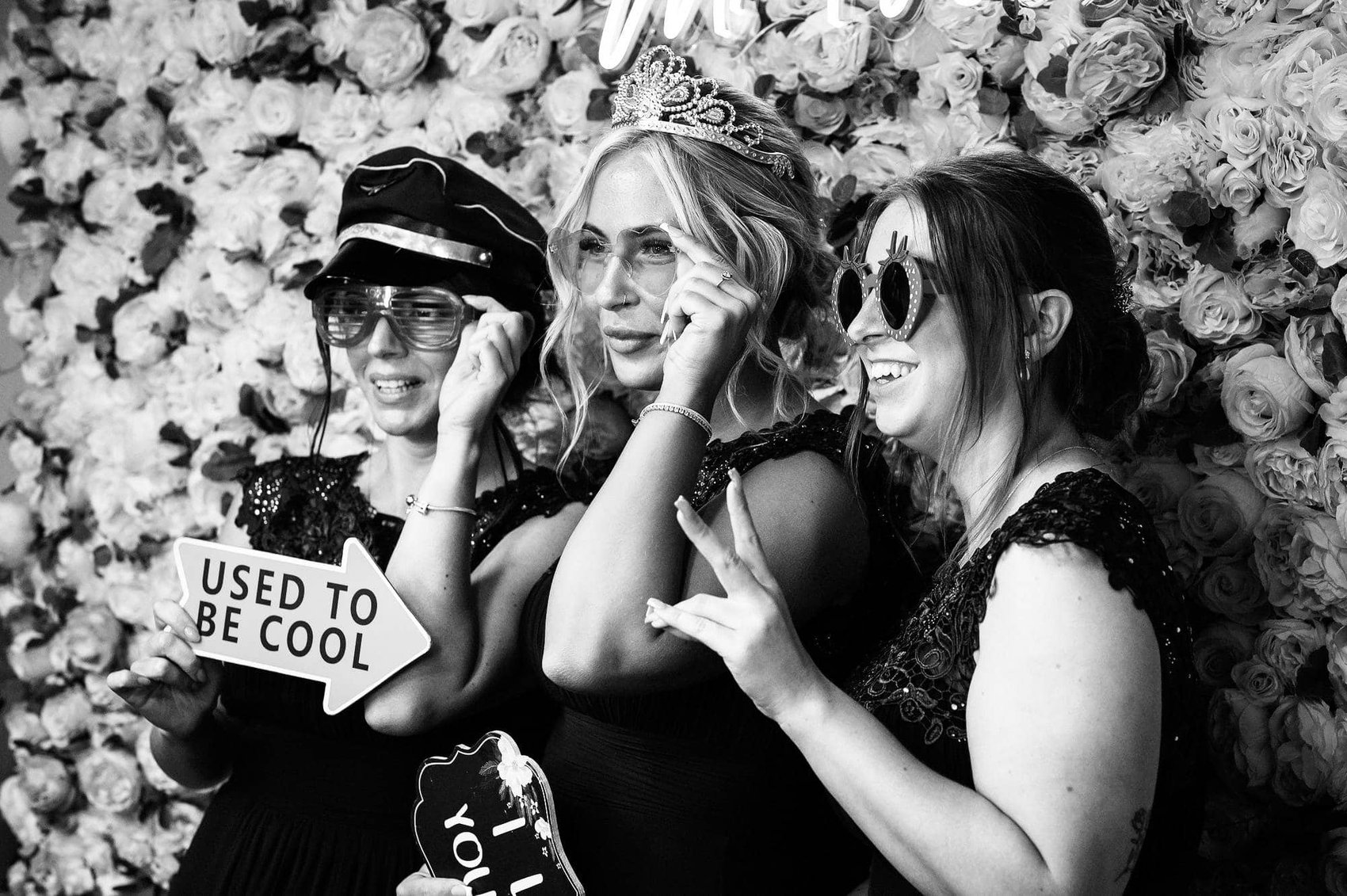 Bridesmaids in the photobooth