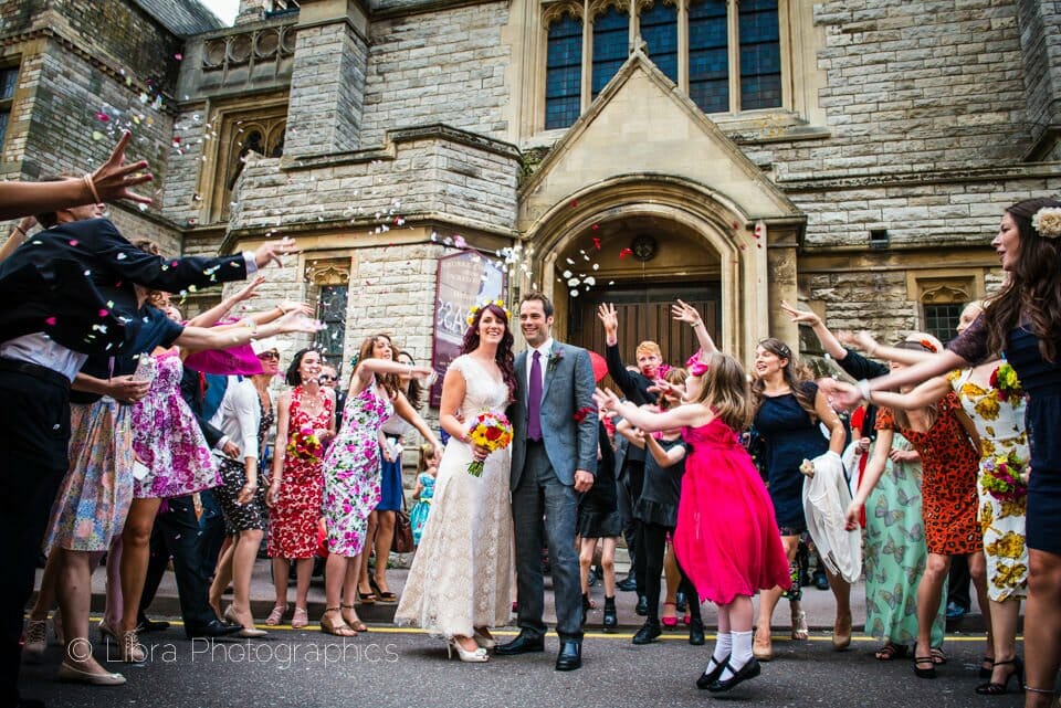 Confetti at Bournemouth wedding