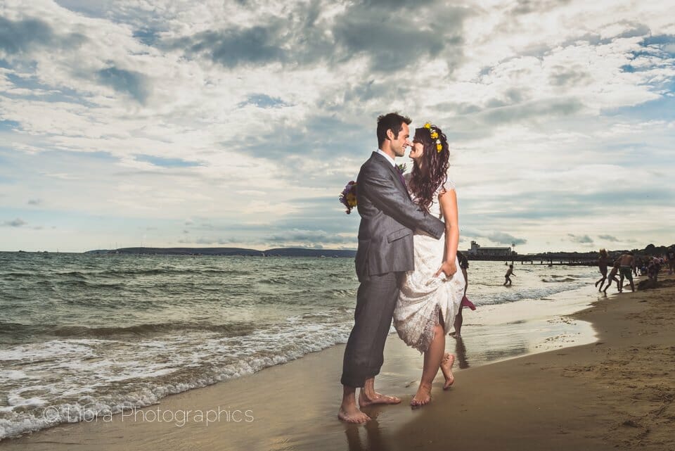 Bournemouth beach wedding photographer