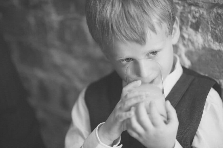 wedding guest in b&w