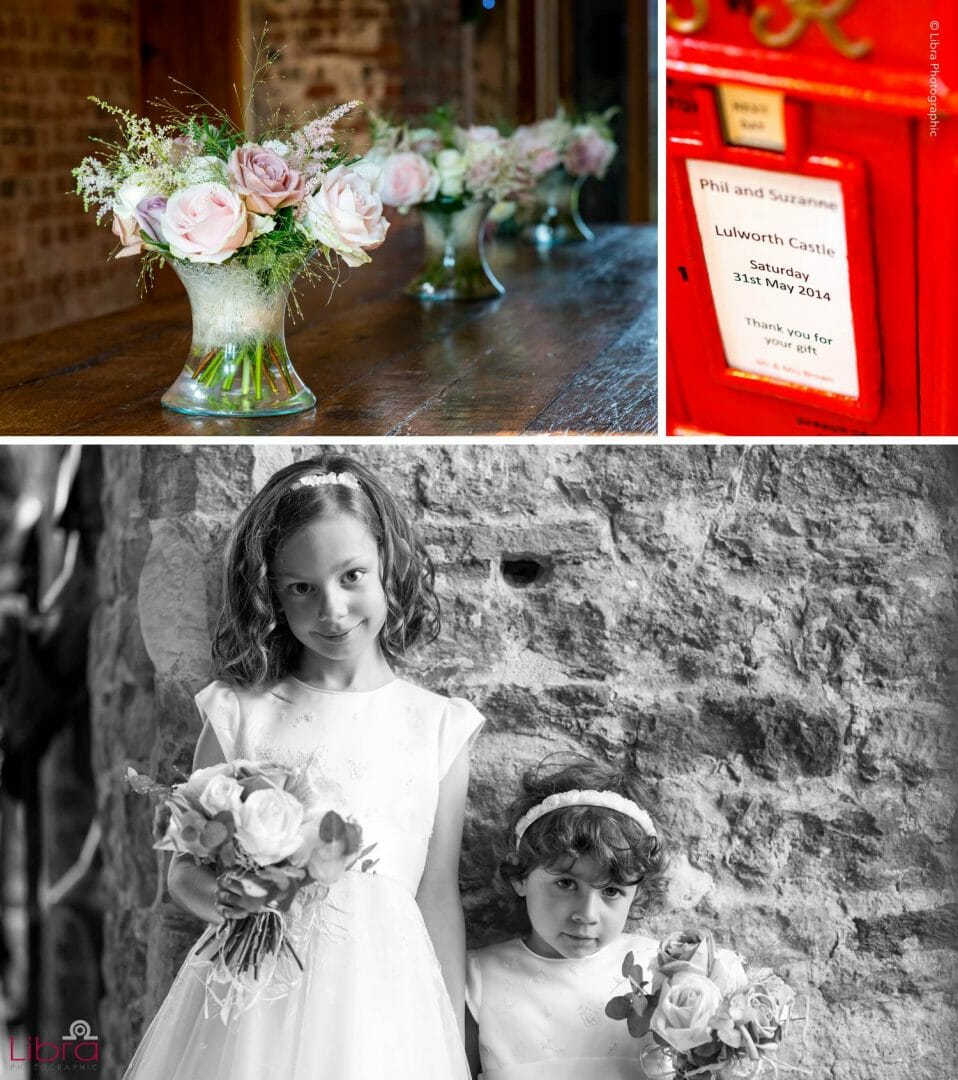 Flowergirls in black and white