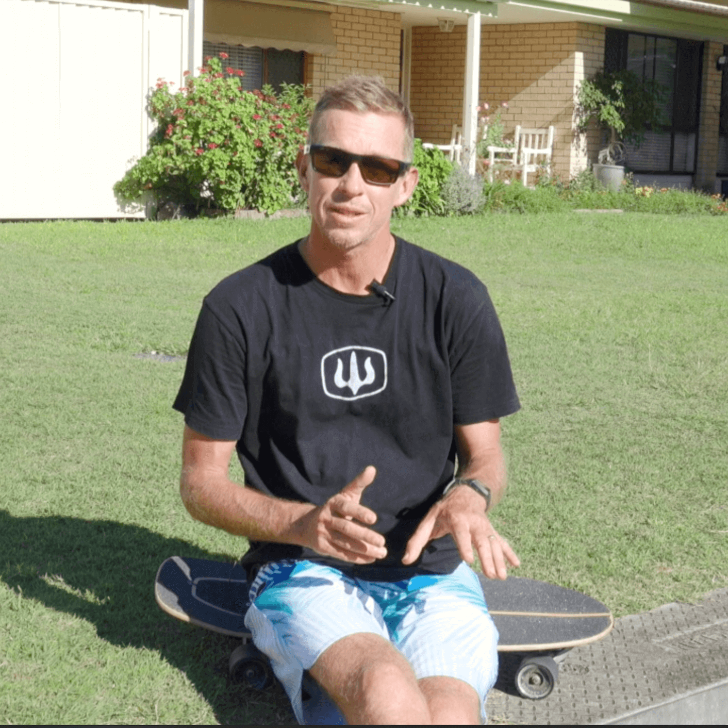 平面でのサーフスケート練習