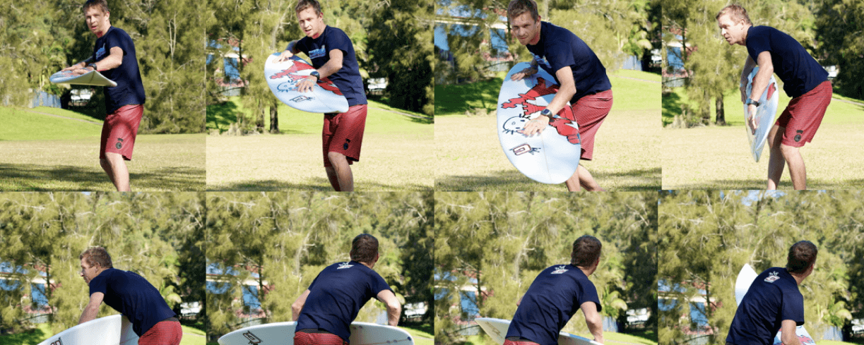 上半身でリードする