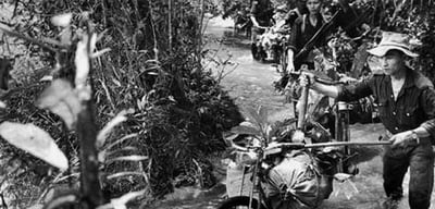 Transporting goods on the Ho Chi Minh Trail