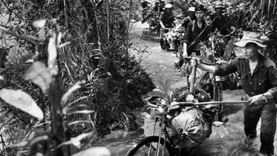 Transporting goods on the Ho Chi Minh Trail