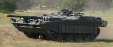 Stridsvagn 103 (Stridsvagn S) on the move