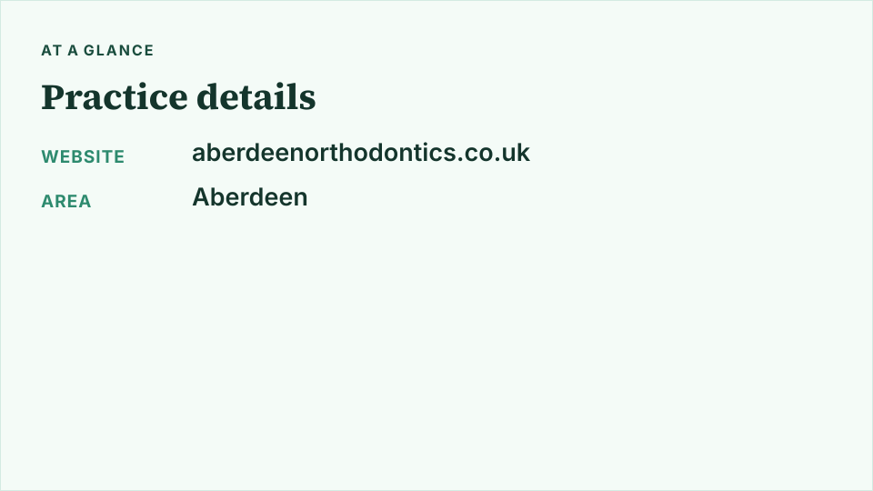 Aberdeen Orthodontics — contact and practice details