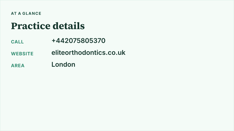 Elite Orthodontics — contact and practice details