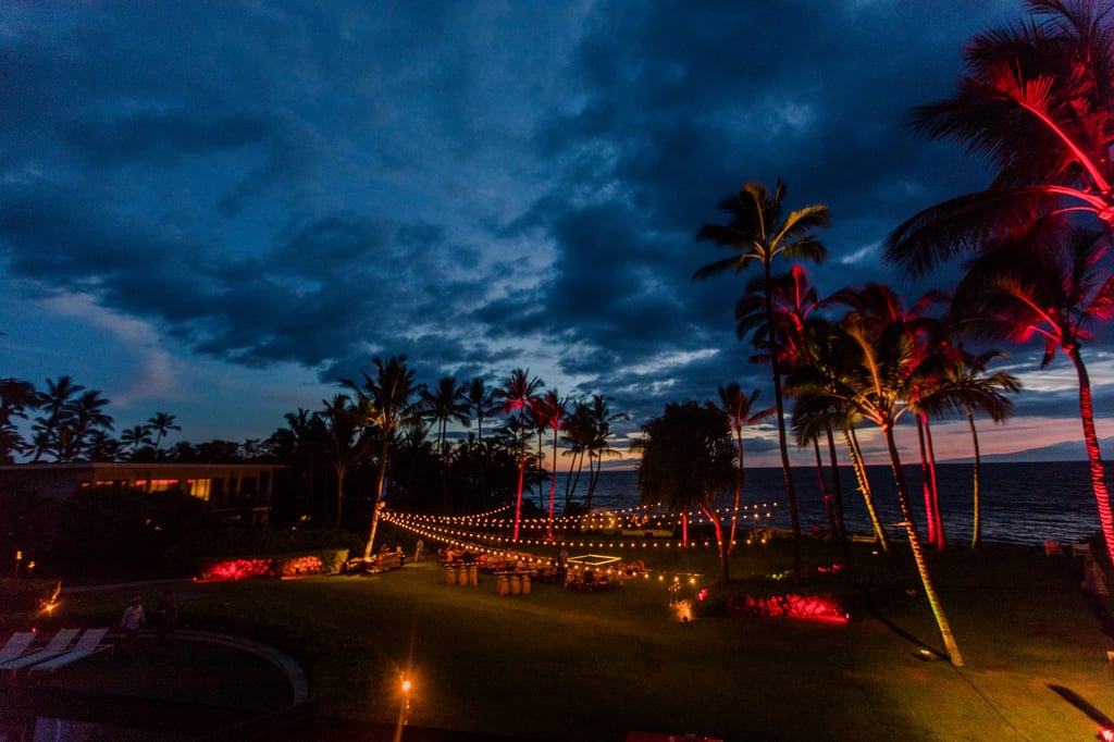 Welcome reception at night