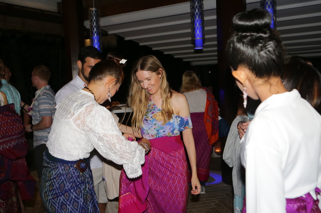 Welcome Dinner - Sarong Tying