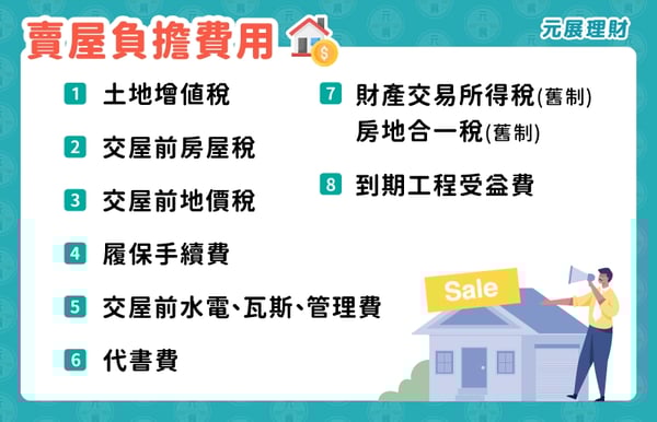 賣屋8大負擔費用