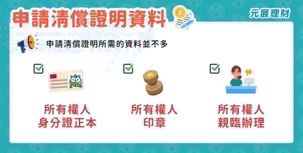 申請清償證明需要哪些資料呢？
