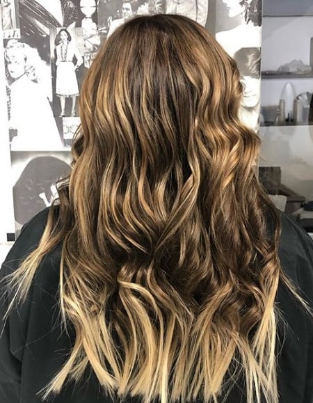 Image of  Women's Hair, Balayage, Color, Highlights, Long Hair (Mid Back Length), Hair Length (Women's Hair), Beachy Waves, Style