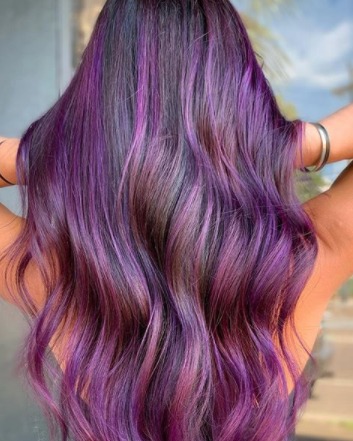 Image of  Women's Hair, Balayage, Hair Color, Fashion Color, Long Hair (Mid Back Length), Hair Length , Beachy Waves, Hairstyle