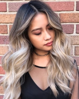 Image of  Women's Hair, Balayage, Color, Long Hair (Upper Back Length), Hair Length (Women's Hair), Beachy Waves, Style