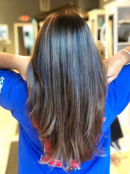 Image of  Women's Hair, Long Hair (Mid Back Length), Hair Length , Highlights, Hair Color