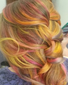 Image of  Women's Hair, Fashion Color, Hair Color, Long Hair (Upper Back Length), Hair Length , Braid (Boho Chic), Hairstyle