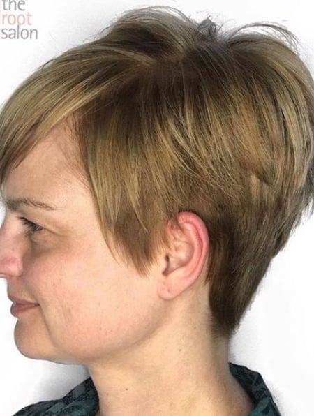 Image of  Women's Hair, Blonde, Hair Color, Pixie, Short Hair (Ear Length)