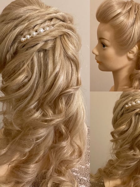 Image of  Women's Hair, Blonde, Hair Color, Bridal, Hairstyle, Beachy Waves