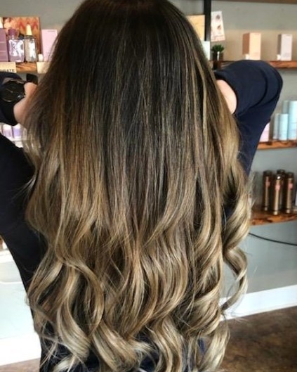 Image of  Women's Hair, Balayage, Color, Long Hair (Mid Back Length), Hair Length (Women's Hair), Beachy Waves, Style