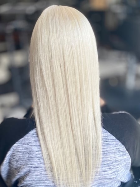 Image of  Women's Hair, Blonde, Color, Shoulder Length Hair, Hair Length (Women's Hair), Straight, Style
