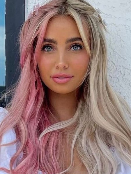Image of  Women's Hair, Fashion Color, Hair Color, Long Hair (Mid Back Length), Hair Length , Braid (Boho Chic), Hairstyle, Extensions