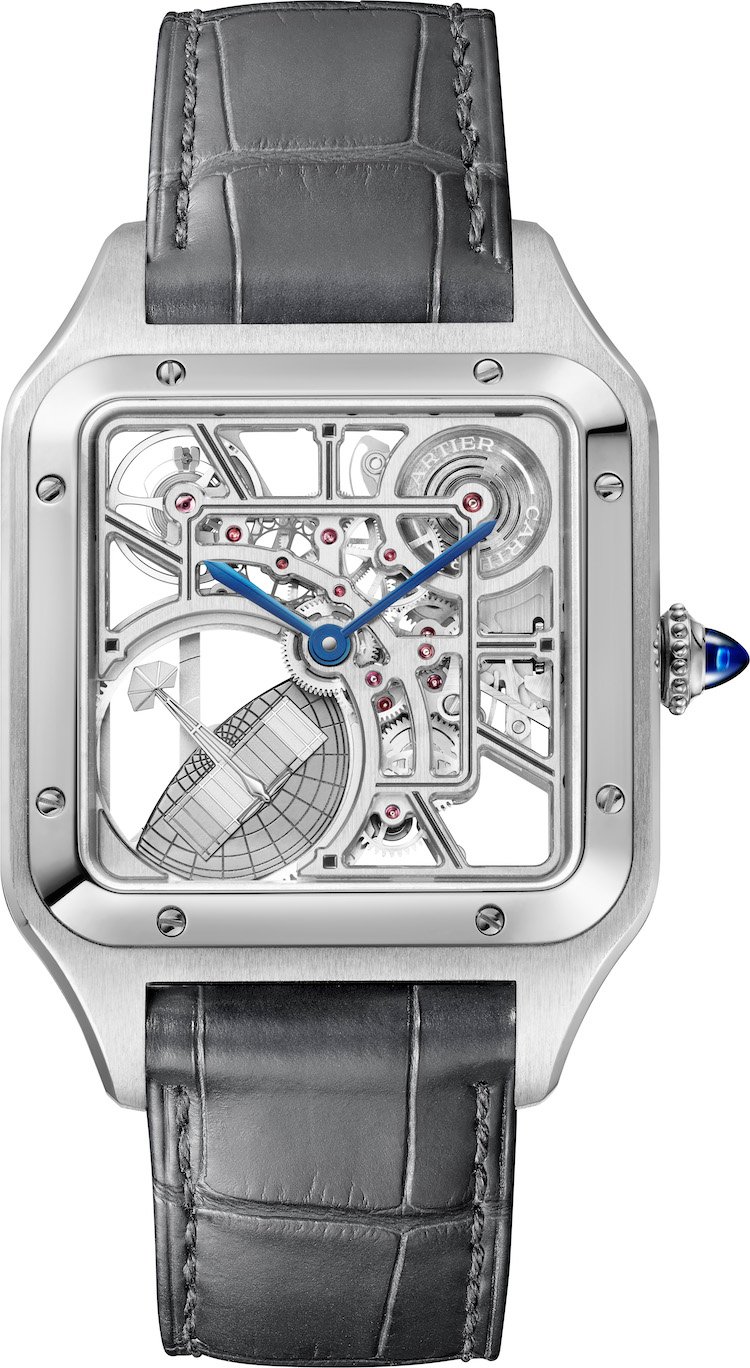 Cartier Santos Dumont scheletrato acciaio soldat