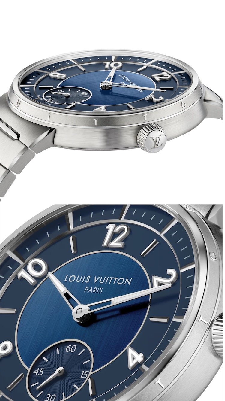 Louis Vuitton Tambour Steel dettagli