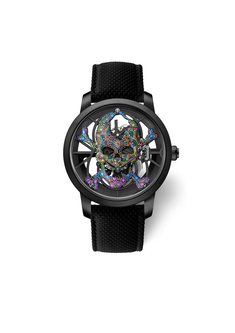 Tourbillon Skelet Ceramic - "Skull Pointillism" Jaquet Droz soldatino