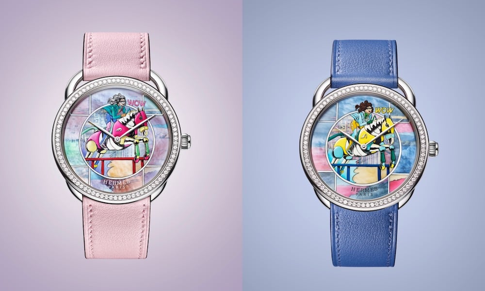 Arceau Wow Hermes sfondo colorato