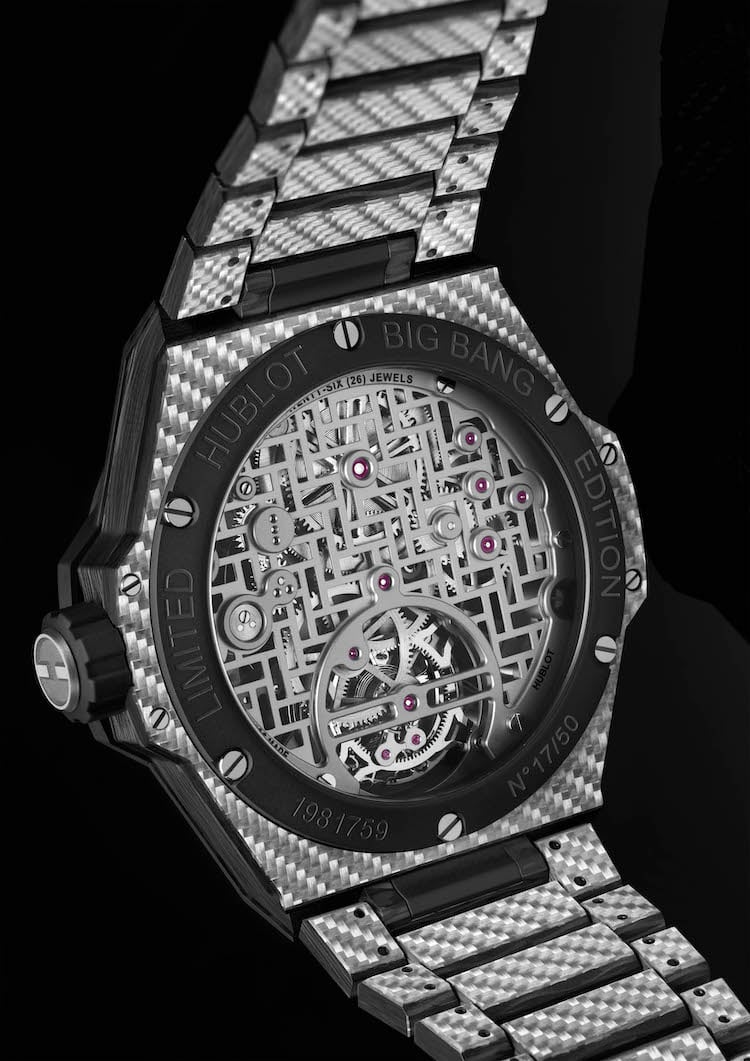 Hublot Big Bang Integrated Tourbillon Full Carbon fondello