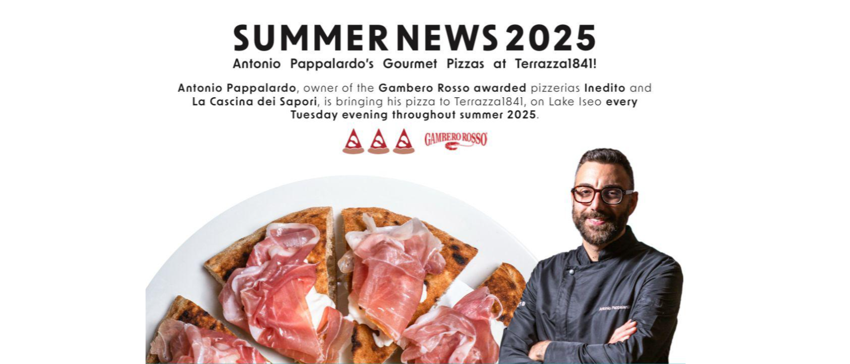 Le pizze gourmet di Antonio Pappalardo in Terrazza1841