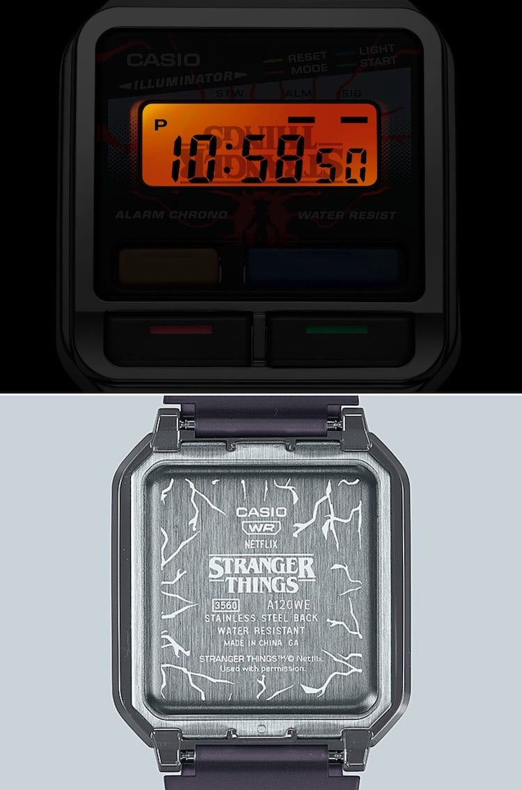 Collage Casio Stranger Things dettagli