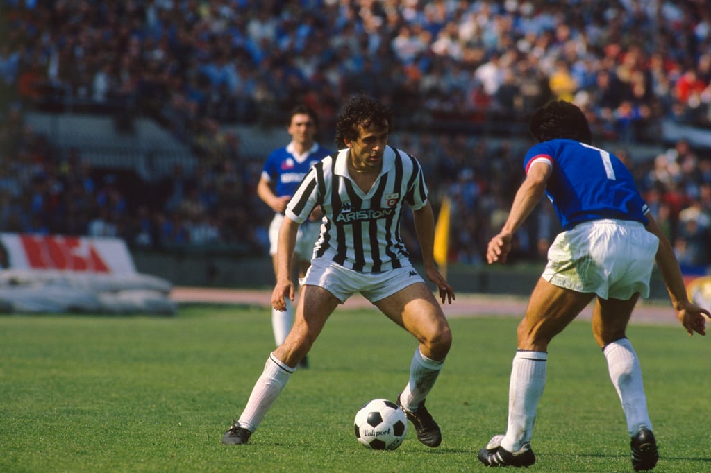 Michel Platini durante Torino-Juventus