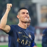 Cristiano Ronaldo esulta per un gol in Arabia Saudita