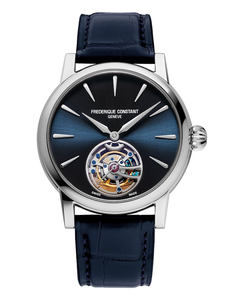 Frederique Constant Classic Tourbillon Manufacture quadrante blu