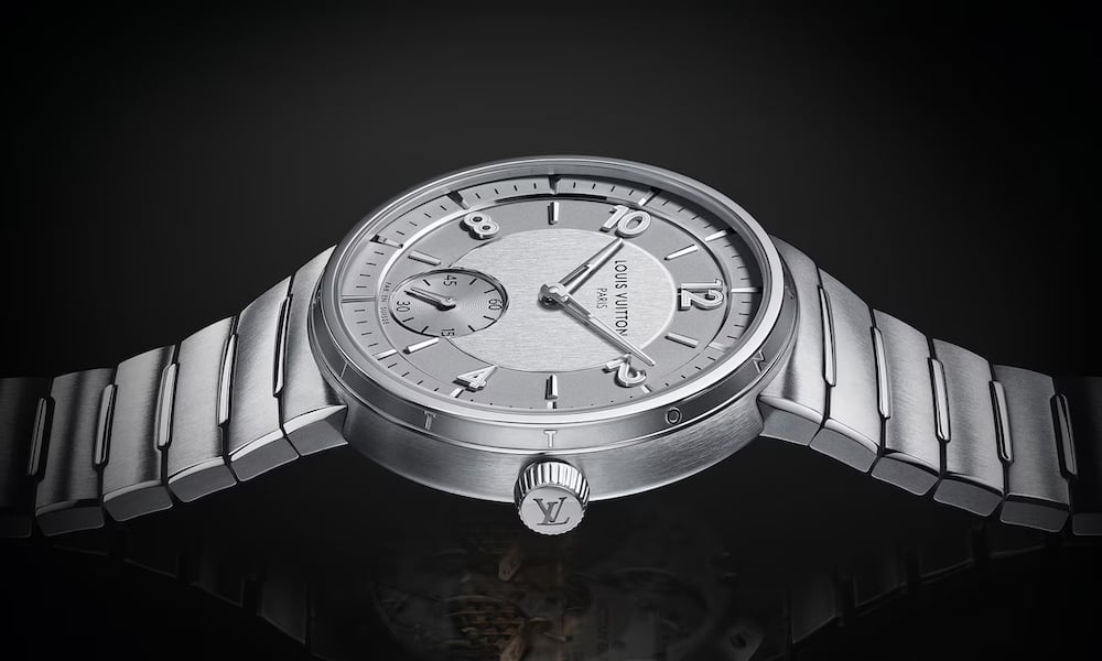 Louis Vuitton Tambour Steel side