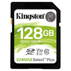 SD Kingston Canvas Select Plus 128GB class10 UHS-I SDHC(100MB/s-85MB/s) - Kingston SDS2/128GB